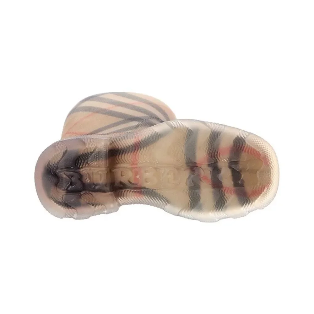 Burberry Check Rubber Rain Boot, Brown